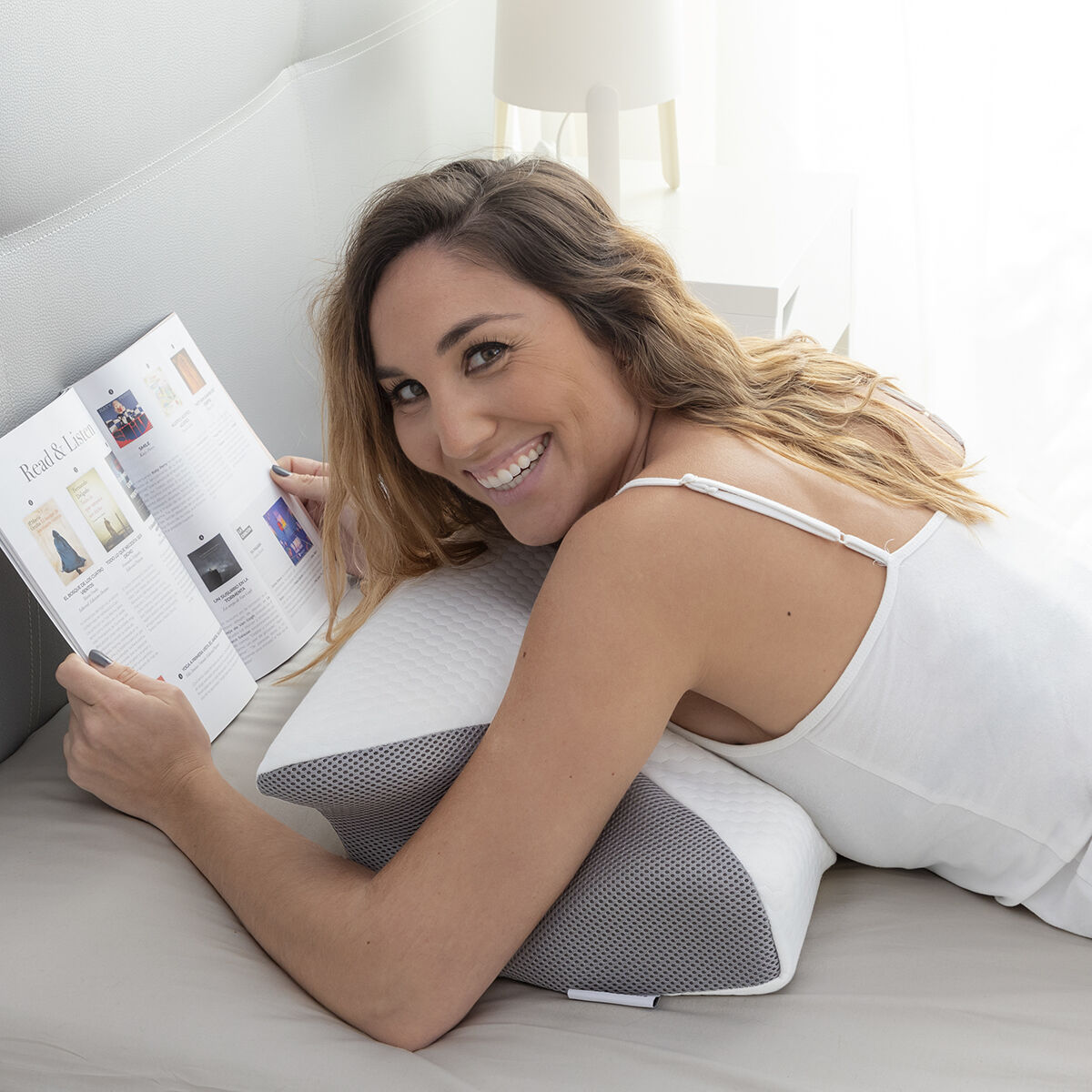 Almohada Viscoelástica Cervical con Contorno Ergonómico Conforti InnovaGoods - 5