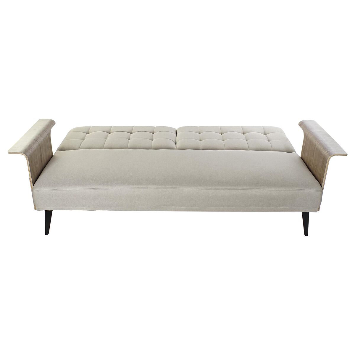 Sofá Cama DKD Home Decor 203 x 87 x 81 cm Negro Beige Metal Marrón - 2