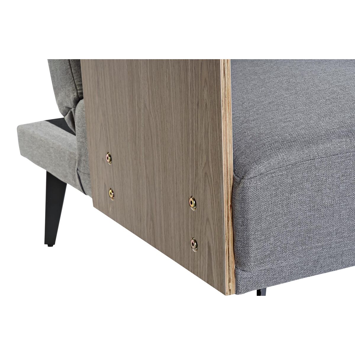 Sofá Cama DKD Home Decor Marrón Gris Metal Urbano 203 x 87 x 81 cm - 3